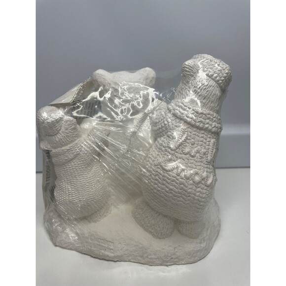 NEW VINTAGE Wee Crafts Accents Unlimited #64028 Bears & Snowman CHRISTMAS - Picture 4 of 7